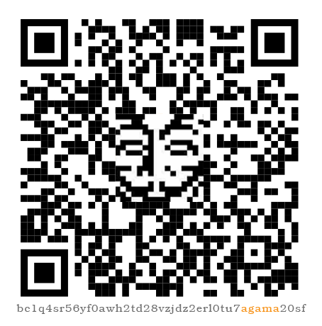 QR kód pro BTC platbu